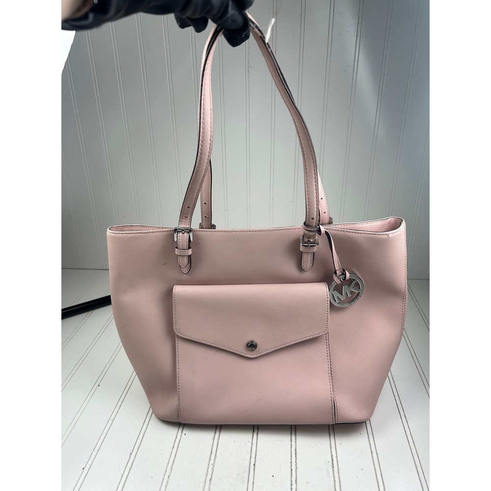 Michael Kors Vintage Pink Jet Set Saffiano Leather Multifunction Shoulder Bag - Picture 14 of 14
